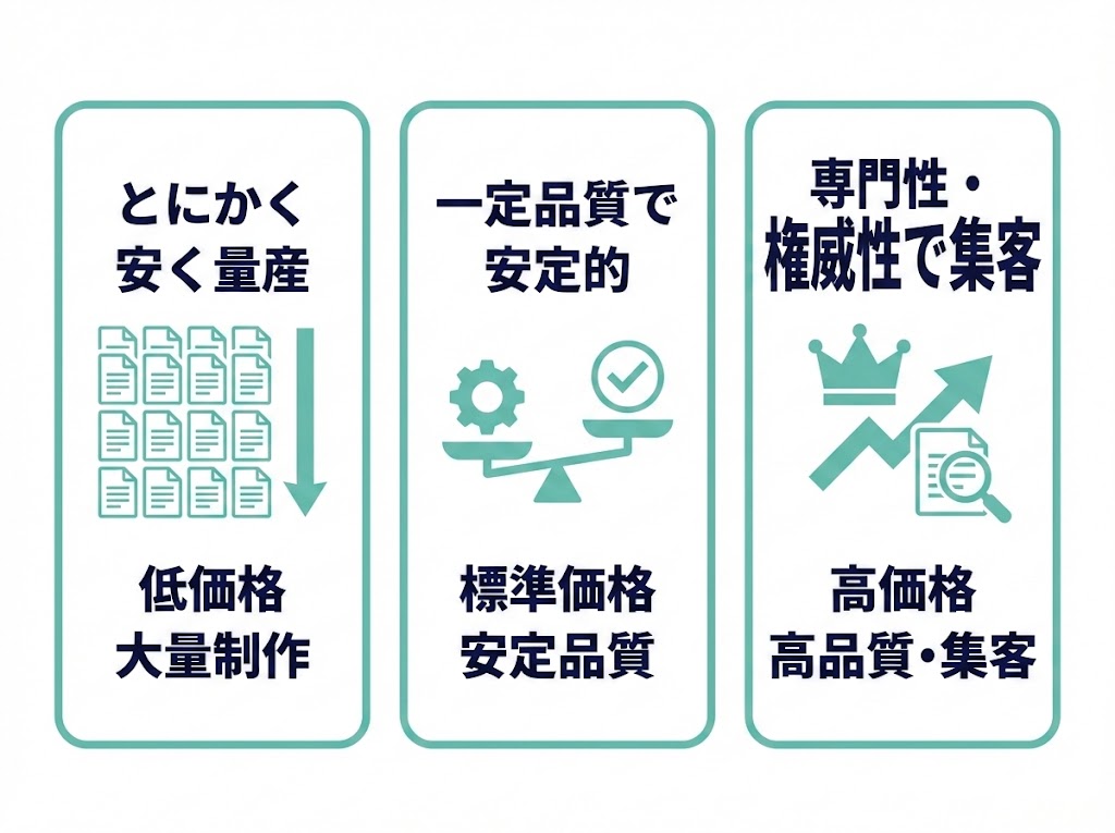 【料金表】SEO記事外注の費用相場は目的別に3パターン