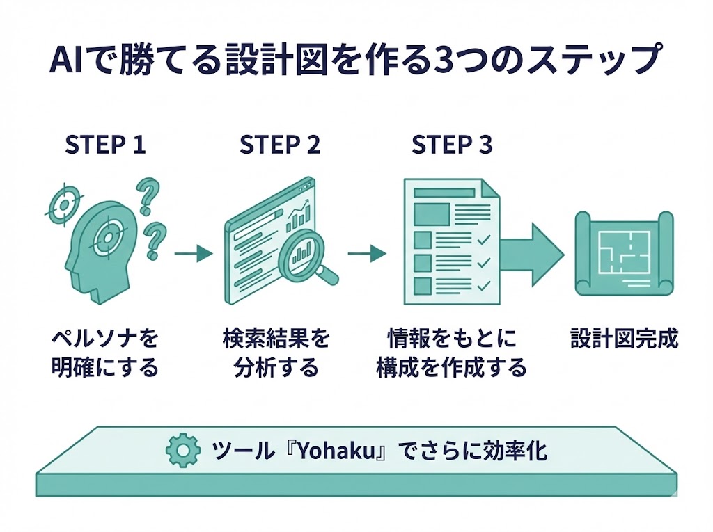 【戦略編】AIで勝てる設計図を作る3つのステップ