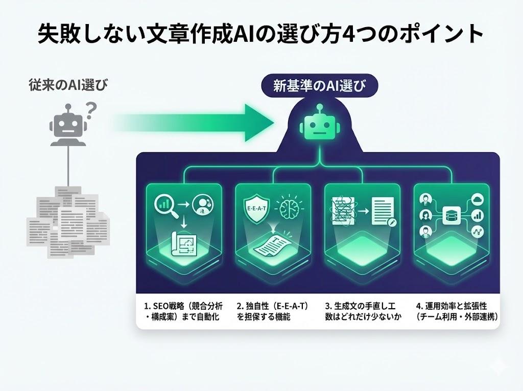 失敗しない文章作成AIの選び方4つのポイント