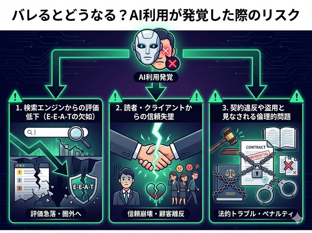 バレるとどうなる？AI利用が発覚した際のリスク