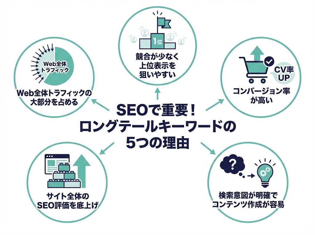 ロングテールキーワードがSEOで重要な5つの理由