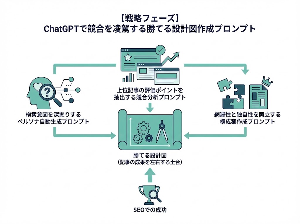 【戦略フェーズ】ChatGPTで競合を凌駕する勝てる設計図作成プロンプト