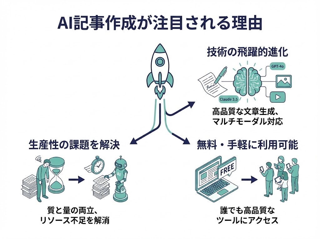 AI記事作成が注目される理由は？
