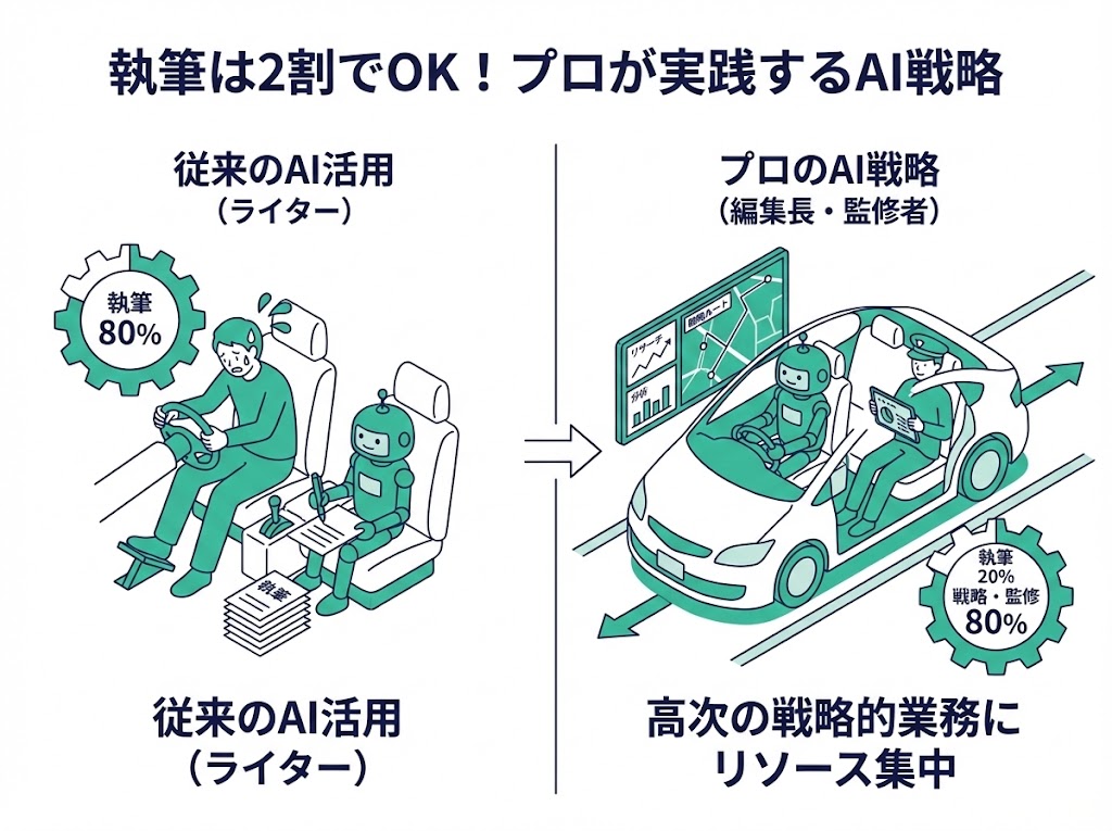 執筆は2割でOK！プロが実践するAI戦略
