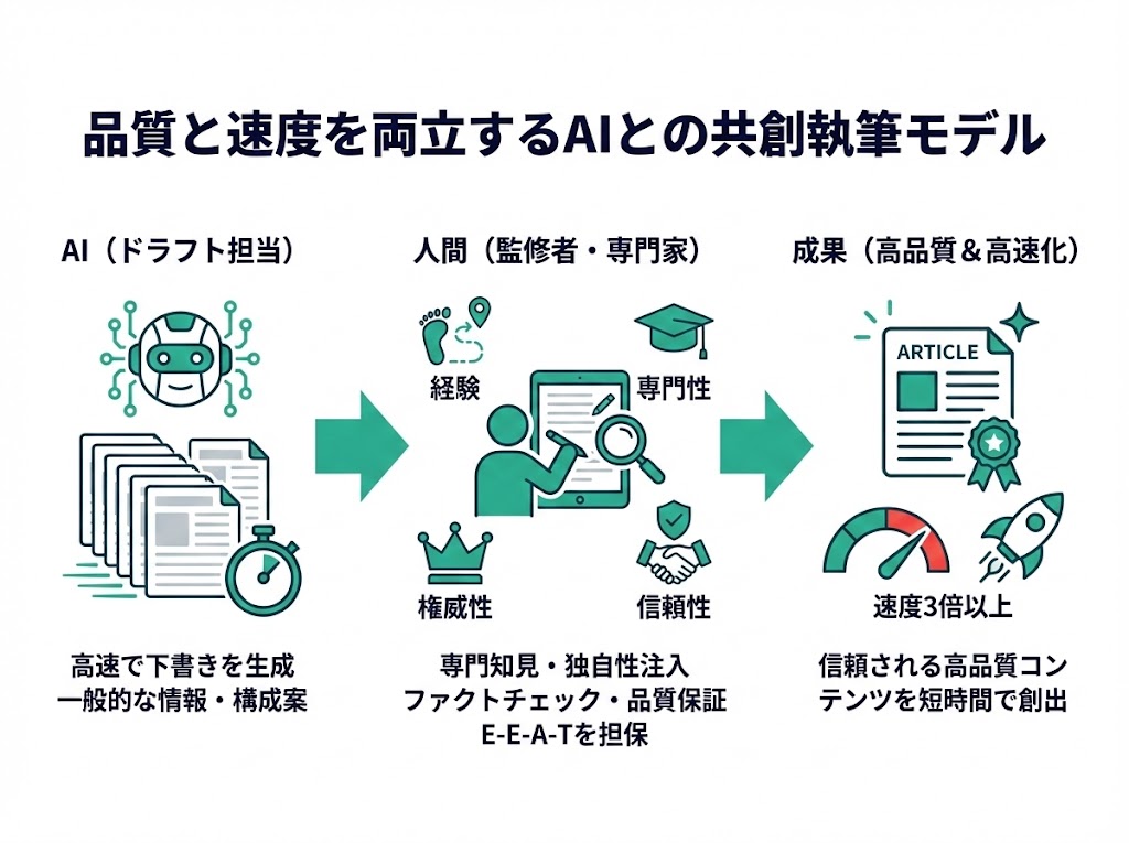 品質と速度を両立するAIとの共創執筆モデル